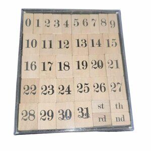 Stampabilities Wood Stamps 0-31 Numbers Set